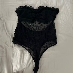 Frederick's of Hollywood Black Lace Bodysuit
